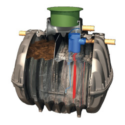 Depuradora one2clean Carbonator 3750 litros 4-5 habitantes con Cúpula Mini GRAF